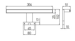 Decor Radius II LED-armatuur kunststof met arm 304 mm, warm witte verlichting 1208963112