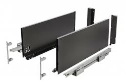 AXIS PRO GTV Lade, H=200 mm, L=300 mm, duwen om te openen, volledig uittrekbaar, zwart (C)